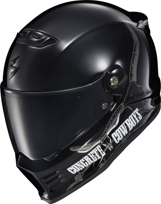 Scorpion Covert FX Concrete Cowboys Helmet (Large, Gloss Black)