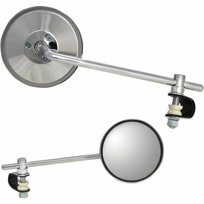 Parts Unlimited 0640-0965 Universal Clamp-On Mirror - 8in. Stem