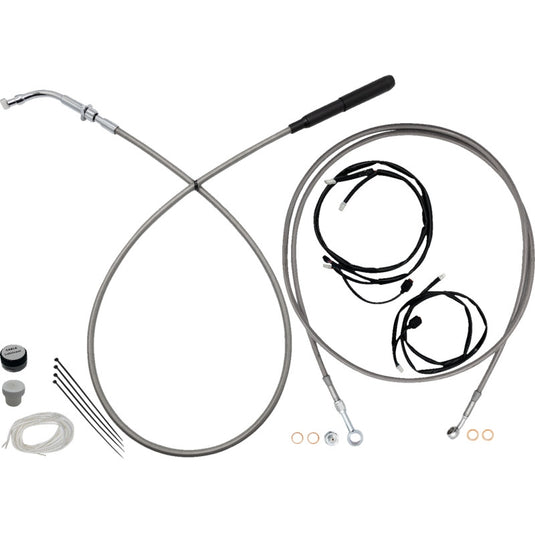 Fat Baggers, Inc. 249016-C EZ Install Upper Clutch Cable Kit - 16in. - Chrome