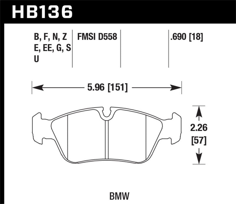 Load image into Gallery viewer, Hawk Performance HB136E.690 HAWK Blue 9012 Brake Pad Sets
