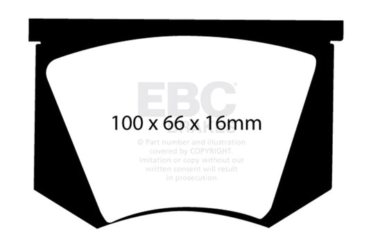 Ebc DP4100R EBC Yellowstuff Brake Pad Sets