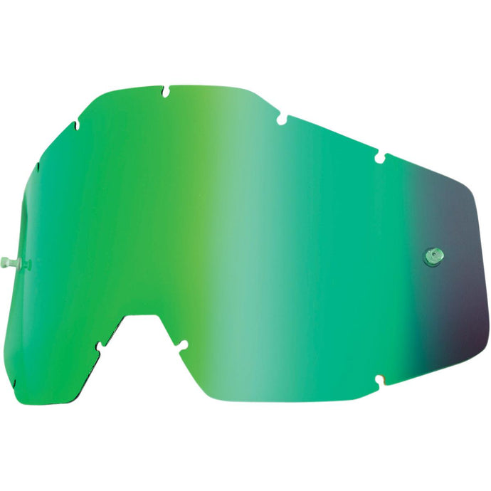 100% Dual Anti-Fog Lens for Racecraft/Accuri Goggles - Mirror Green
