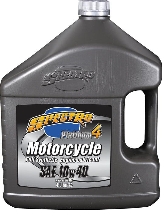Spectro 310352 Platinum Motorcycle Full Syn 4T - 10W40 - 4lt. - 4/Case