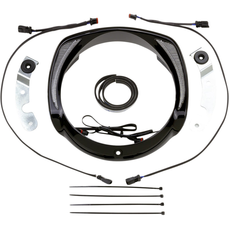 Ciro 45206 Fang Headlight Bezel - Black