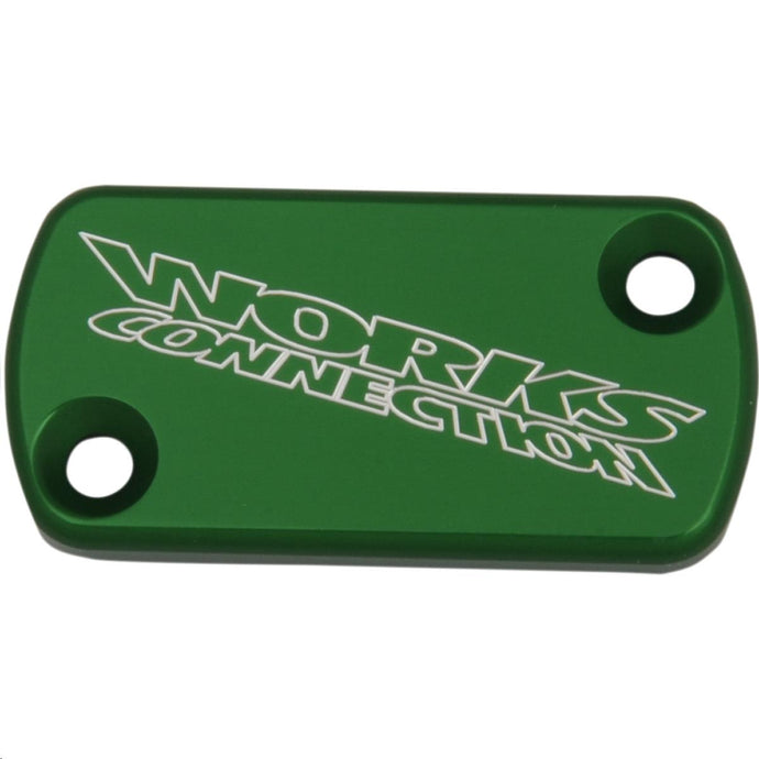 Works Connection 21-110 Anodized Billet Aluminum Front Brake Reservoir Cover - Green