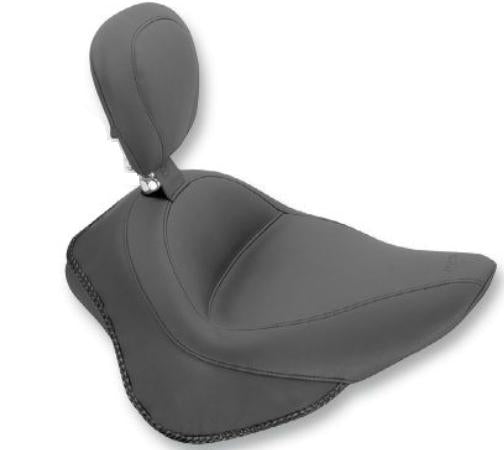 Mustang 79742 Wide Touring Solo Seat with Removable Backrest - No Studs