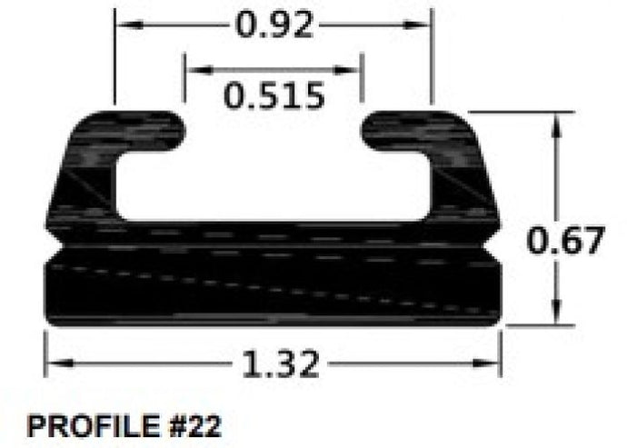Spi 222-56-80 Slide Profile 22 - Black - 56in.