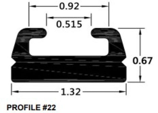 Spi 222-56-80 Slide Profile 22 - Black - 56in.