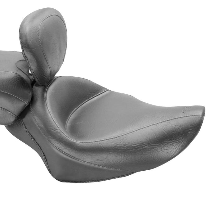 Mustang 79429 Wide Touring Vintage Solo Seat with Driver Backrest