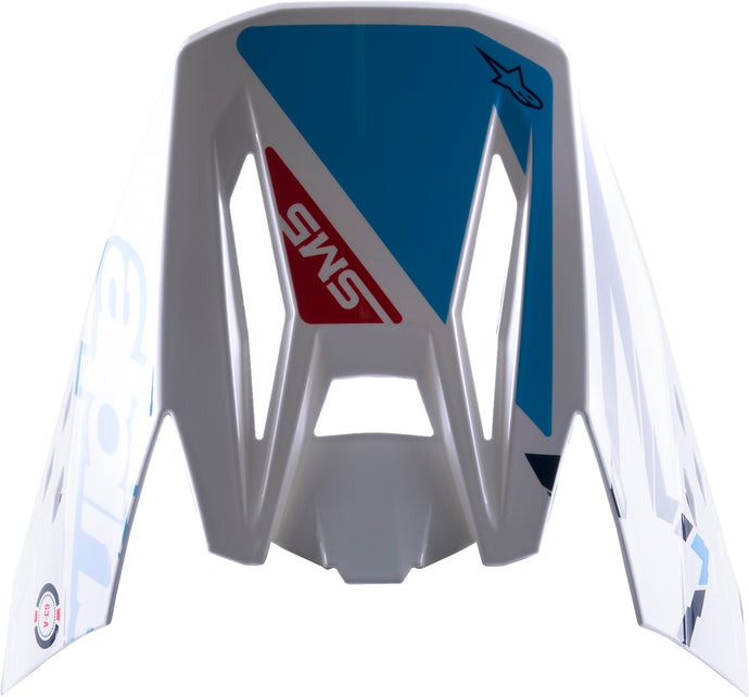Alpinestars Visor for S-M5 Action Helmets - White/Cyan/Blue