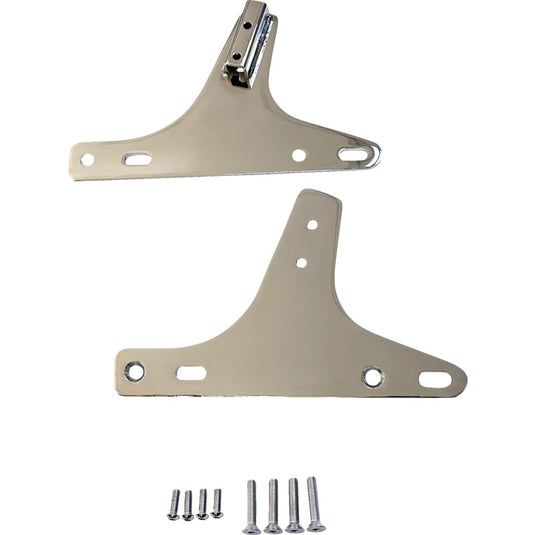 Drag Specialties 1504-0122 Sissy Bar Side Plates - Chrome