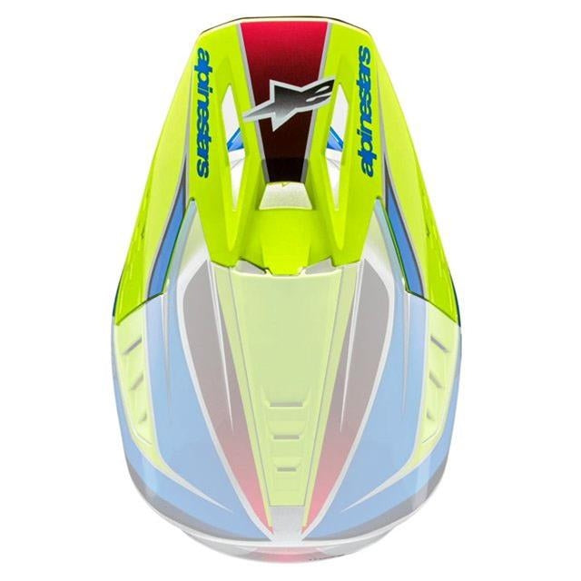 Alpinestars Visor for S-M5 Sail Helmet - Yellow Fluo/Enamel Blue/Silver