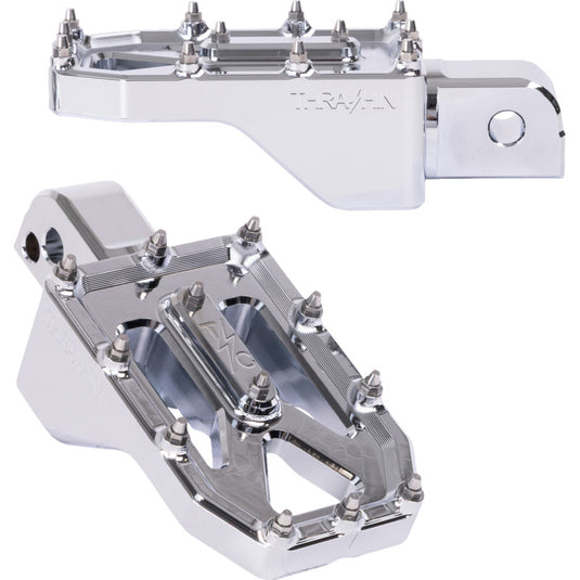 Thrashin Supply Company TSC-2022-3-SR Agressor Male-Mount Footpegs - Chrome - Rear