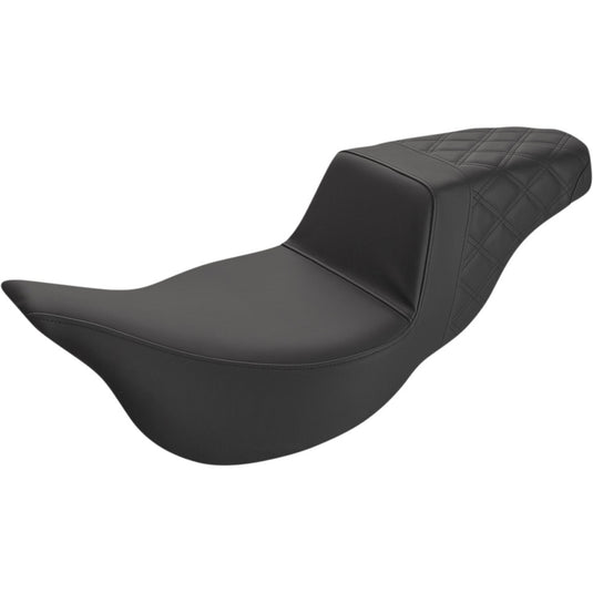 Saddlemen 808-07B-173E Rear LS Extended Reach Step-Up Rear Seat - Black