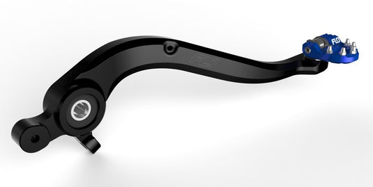 Flo Motorsports MXBP-523 BLU Billet Folding Tip Brake Pedal - Blue