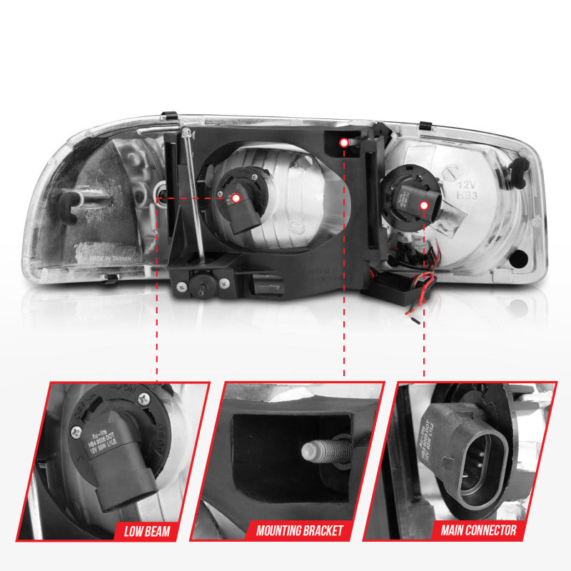 Load image into Gallery viewer, Anzo 111522 ANZ Crystal Headlights
