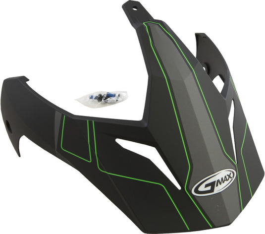 G-Max Visor with Screws for GM-11/S Expedition Helmets - Black/Hi-Vis Green