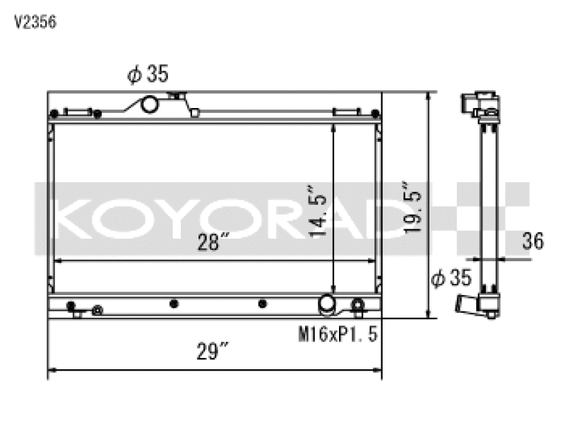 Load image into Gallery viewer, Koyo V2356 KOY Racing Radiators
