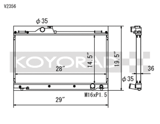 Koyo V2356 KOY Racing Radiators