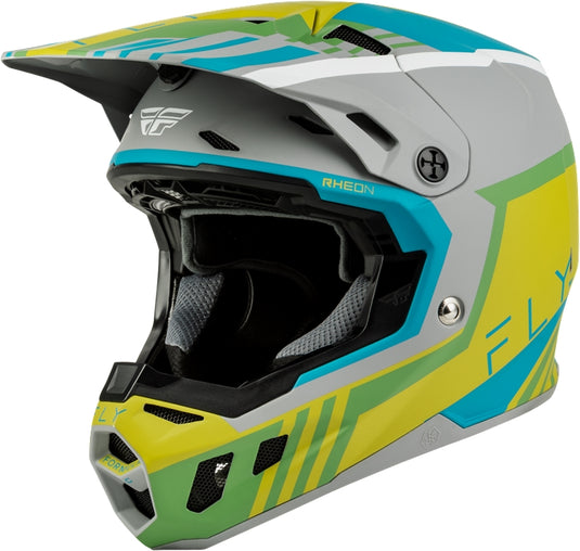 Fly Racing Formula CC Strike Helmet (Large, Gray/Green/Teal)