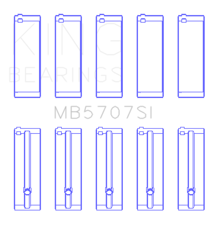Load image into Gallery viewer, King Engine Bearings MB5707SI KING Main Bearings
