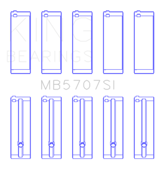 King Engine Bearings MB5707SI KING Main Bearings