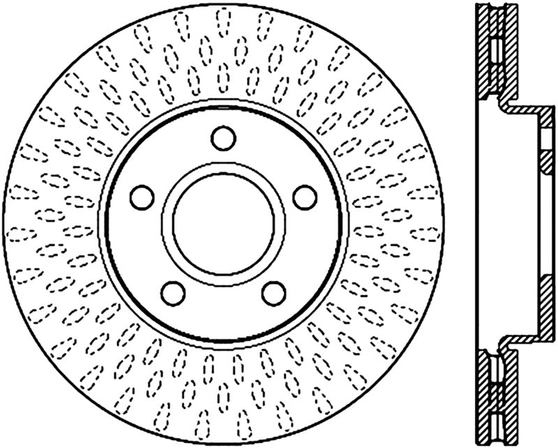 Load image into Gallery viewer, Stoptech 126.61100SR ST Slotted Sport Brake Rotors
