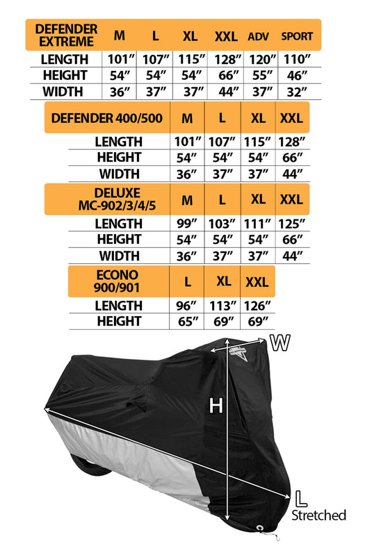 Nelson-Rigg DEX-2000-05-XX DEX-2000 Defender Extreme Motorcycle Cover - 2X-Large