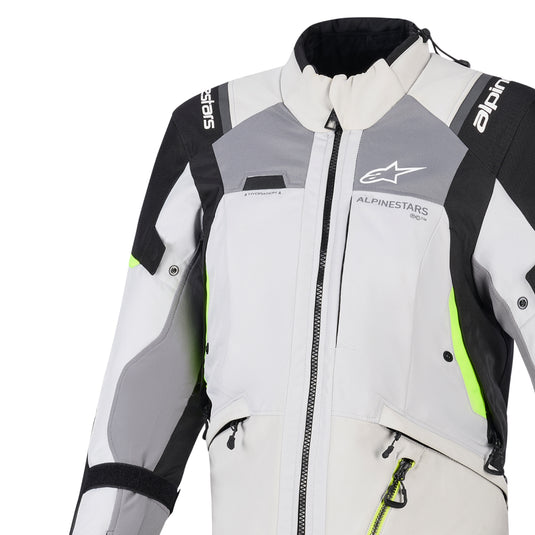 Alpinestars Stella Andes V4 Drystar Jacket (Large, Dark Gray/Ice Gray Black/Yellow Fluo)