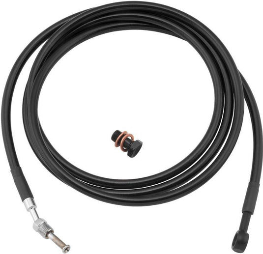 Goodridge HD0127-1CCH/BK Stainless Steel Braided Hydraulic Clutch Line Kit - Stock Length - Black