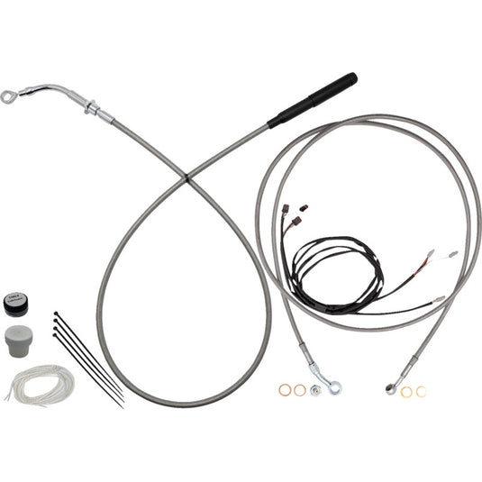 Fat Baggers, Inc. 219014-C EZ Install Upper Clutch Cable Kit - 13in. to 14in. - Chrome
