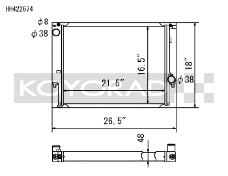 Load image into Gallery viewer, Koyo HH422674 KOY Racing Radiators
