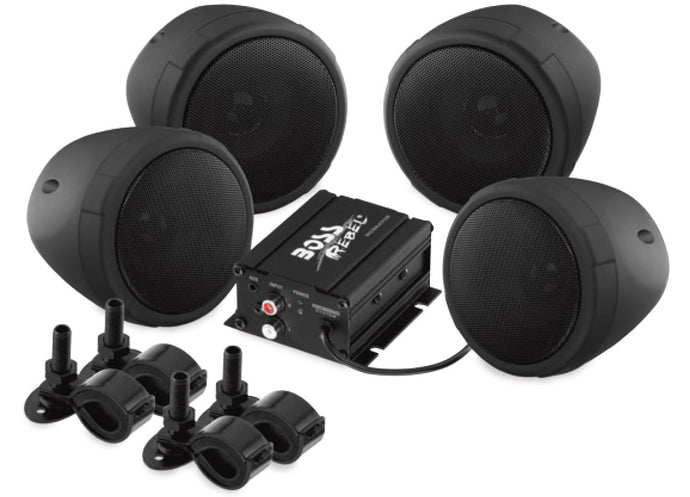 Boss Audio MC470B 3in. 1000 Watt Speaker Kit with Bluetooth Audio Streaming - Chrome
