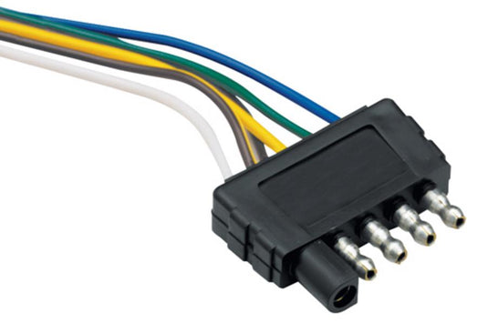 Cequent 118017 5-Way Flat Electrical Wiring Harness - Trailer End - 48in.