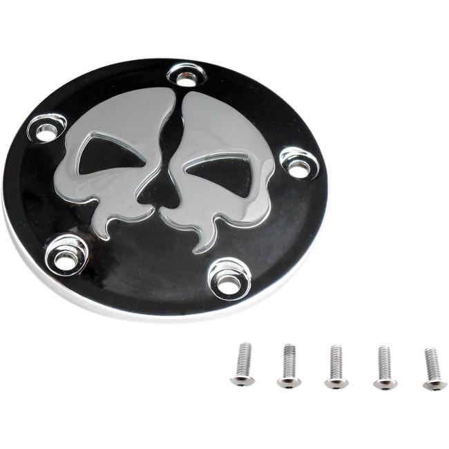 Drag Specialties 0940-1613 Split Skull Points Cover - Black