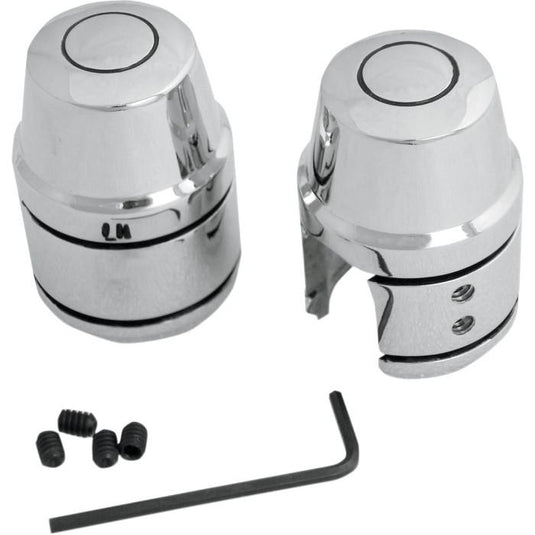 Drag Specialties 1313-0079 Upper Shock Bolt/Stud Covers - Chrome