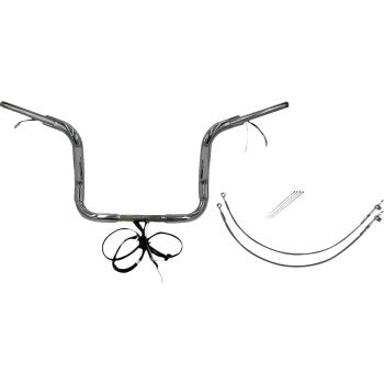 Fat Baggers, Inc. 802512 1-1/2in. Plug and Play EZ Install Round Top Handlebar Kit - Chrome