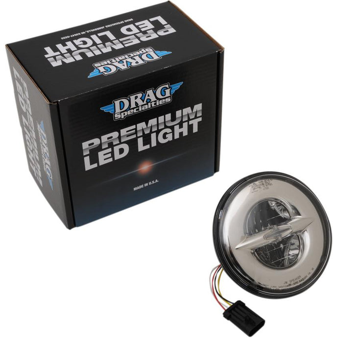 Drag Specialties 2001-1790 Premium 7in. Reflector Style Led Head Lamp - Chrome