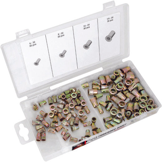 Performance Tools W5251 Threaded Insert Rivet Replacement Pack for Threaded Insert Rivet Tool Kit - SAE - 120 Piece
