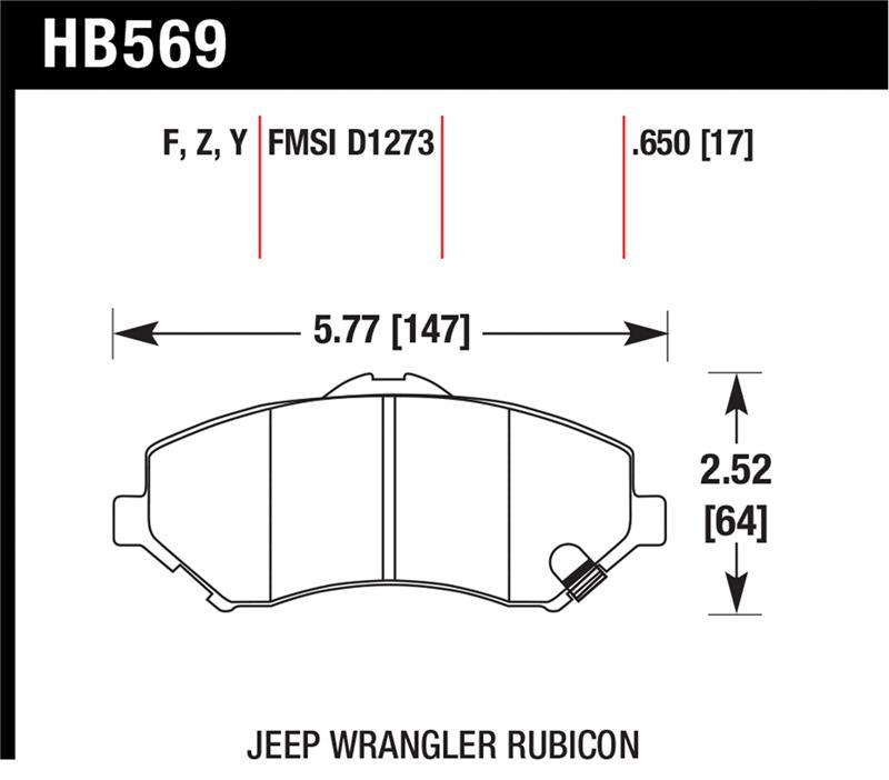 Load image into Gallery viewer, Hawk Performance HB569F.650 HAWK HPS Brake Pad Sets
