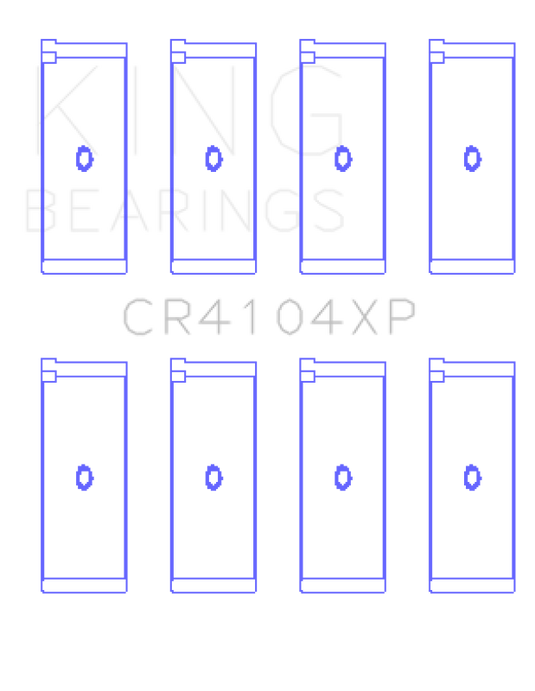 King Engine Bearings CR4104XP0.25 KING Performance Rod Bearings