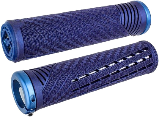 Odi F35CFSU-U CF V2.1 Lock-On Grips - 135mm - Sapphire/Blue with Matte Blue