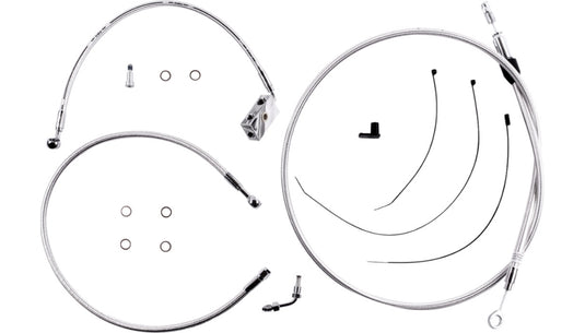 Magnum 3871258 Sterling Chromite II Designer Handlebar Installation Kit - 8in.