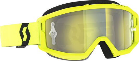 Scott Usa Primal Goggles (One Size Fits Most, Yellow/Black / Yellow Chrome Works Lens)