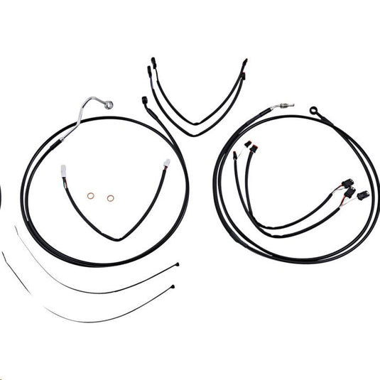 Magnum 486422 Black XR Handlebar Installation Kit with Black Fittings for 15-17in. Ape