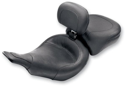 Mustang 79127 Wide Vintage Solo Seat with Driver Backrest