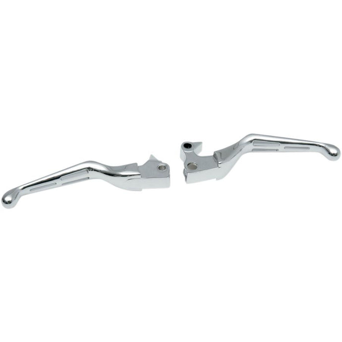 Drag Specialties 0610-0632 Slotted Wide Blade Lever Set - Chrome