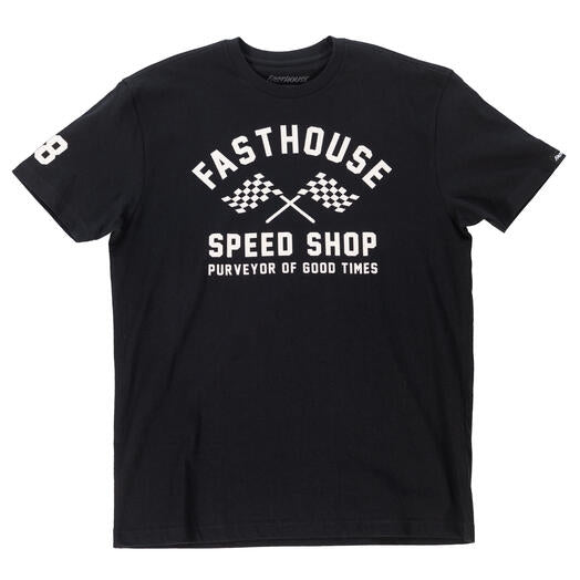Fasthouse Crossroad SS T-Shirt (Medium, Black)