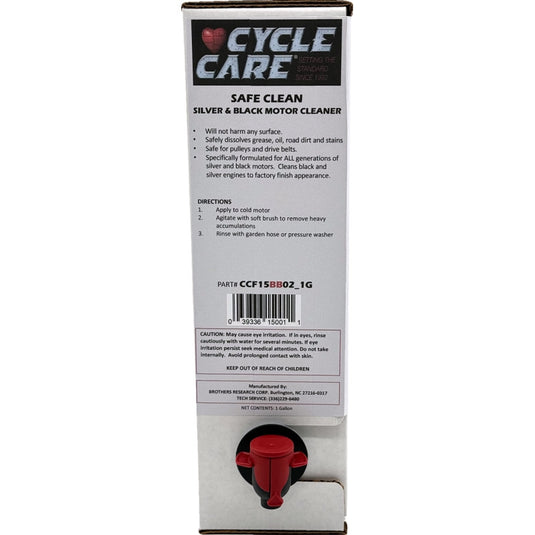 Cycle Care Formulas CCF15BB02_1G Safe Clean Silver and Black Engine Cleaner - 1gal.
