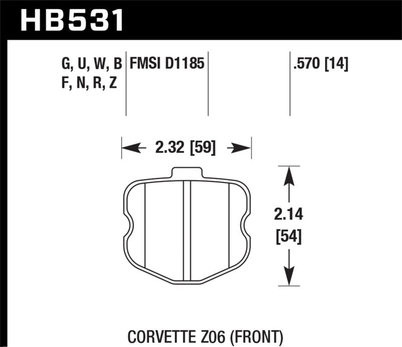Load image into Gallery viewer, Hawk Performance HB531Z.570 HAWK Ceramic Brake Pad Sets

